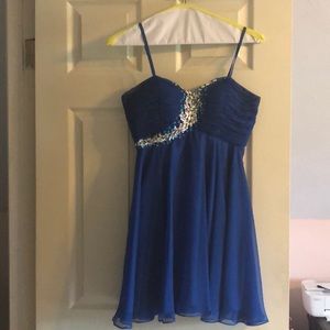 Blue semi-formal dress